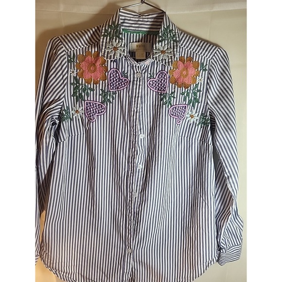 Maeve Tops - Maeve Anthropologie Embroidered Shirt - Size 0.